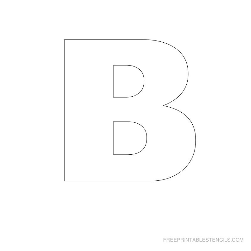  1 Free Printable Large Alphabet Letter Stencils
