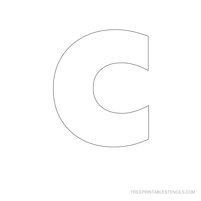  1 Free Printable Large Alphabet Letter Stencils