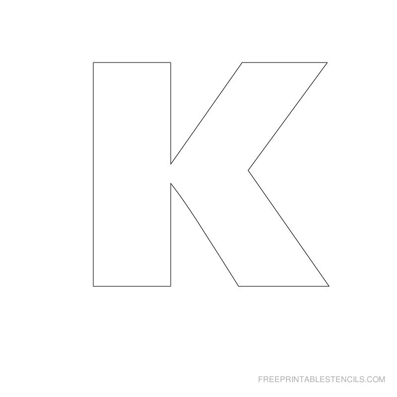  1 Free Printable Large Alphabet Letter Stencils