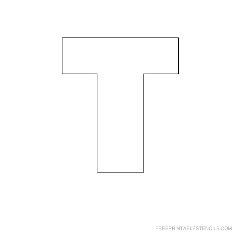 1 Free Printable Large Alphabet Letter Stencils