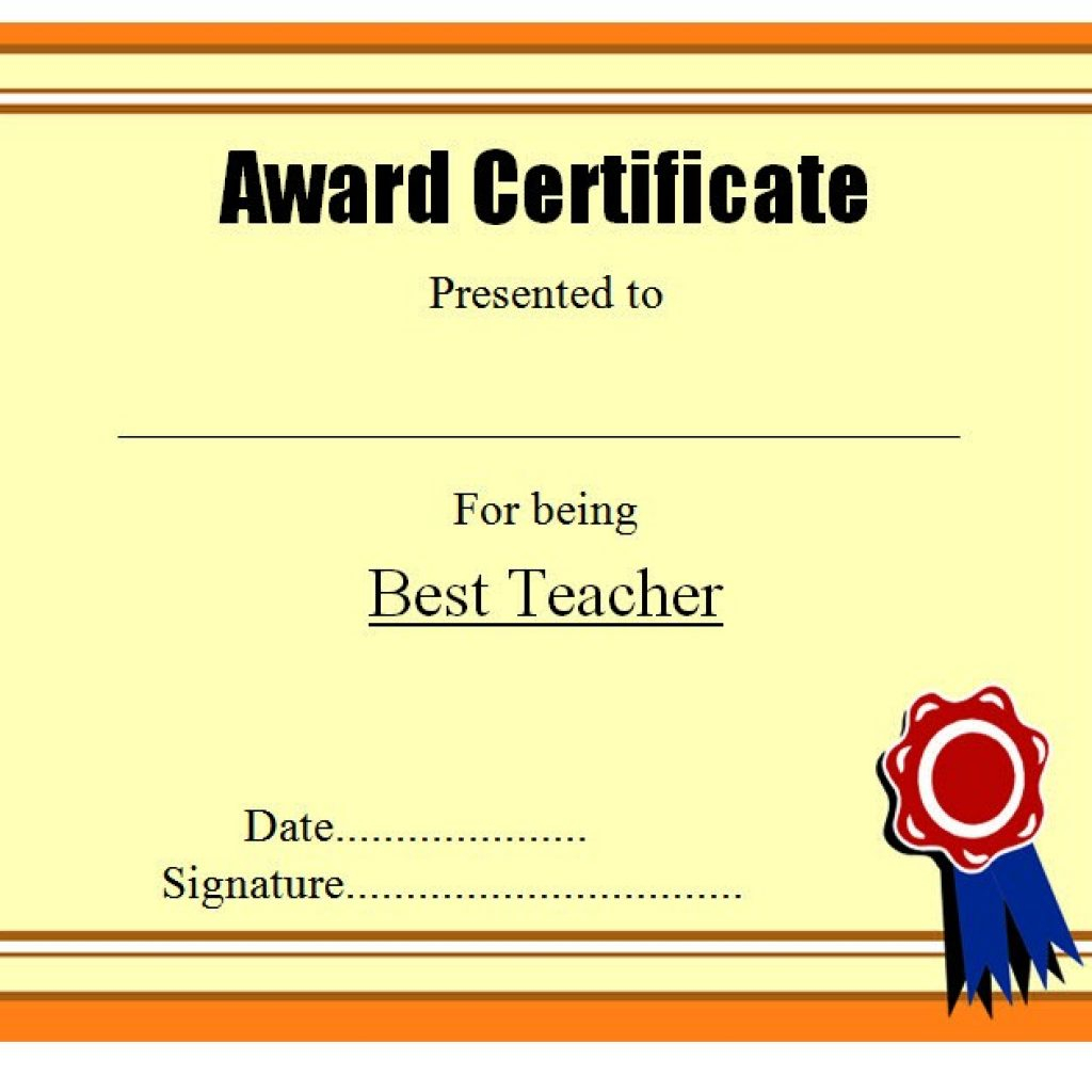 10 Best Teacher Certificate Templates Free Printable Vrogue co