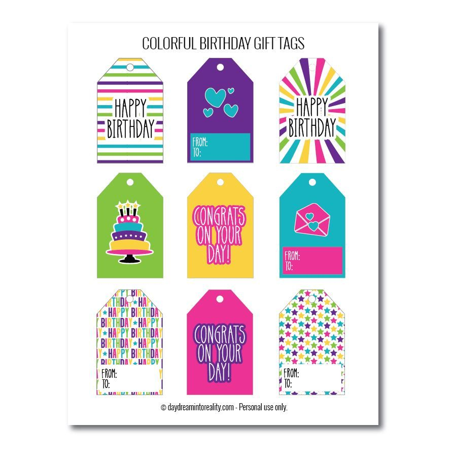 100 Birthday Gift Tags Free PDF Printables All In This Article 