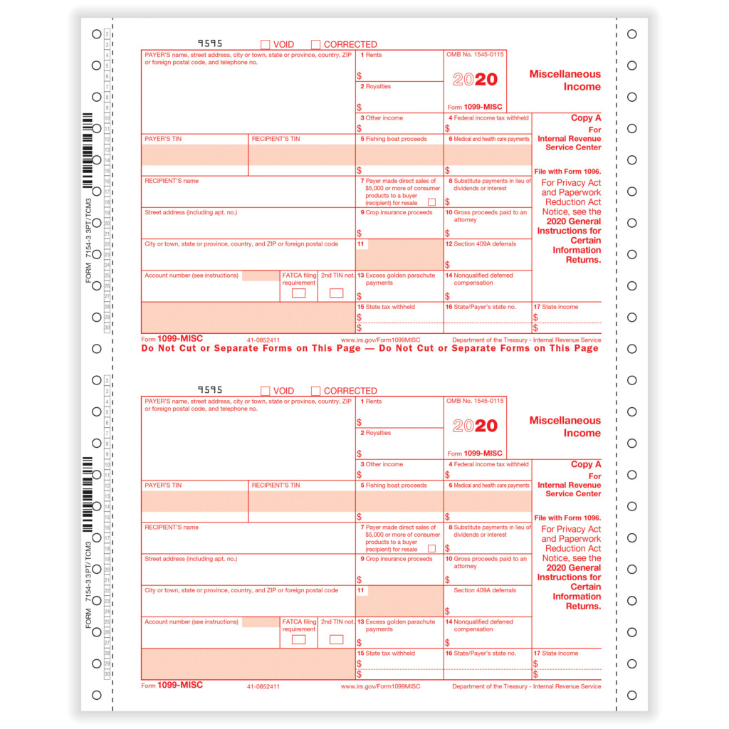 1099 Misc Form Printable