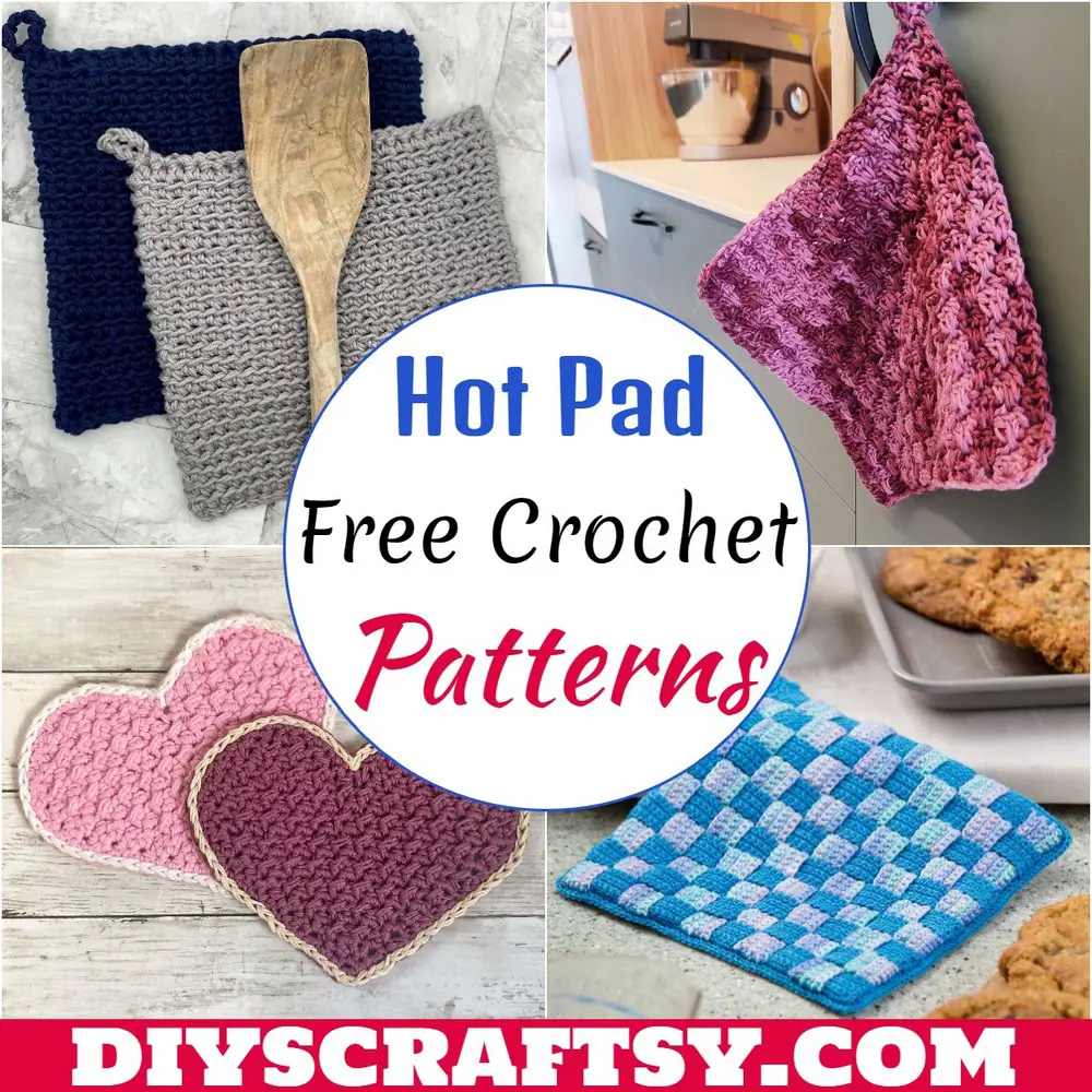 12 Easy Free Crochet Hot Pad Patterns DIYsCraftsy