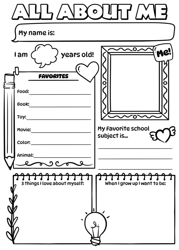 15 Best All About Me Printable Template Printablee