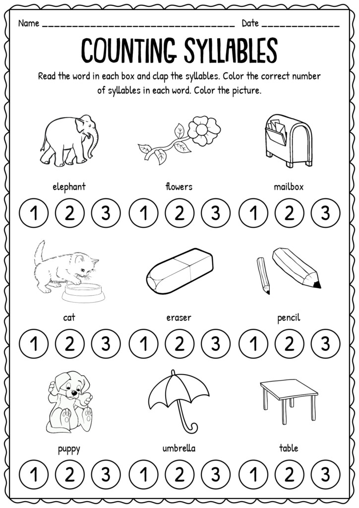 19 Print Syllable Worksheets Kindergarten Free PDF At Worksheeto