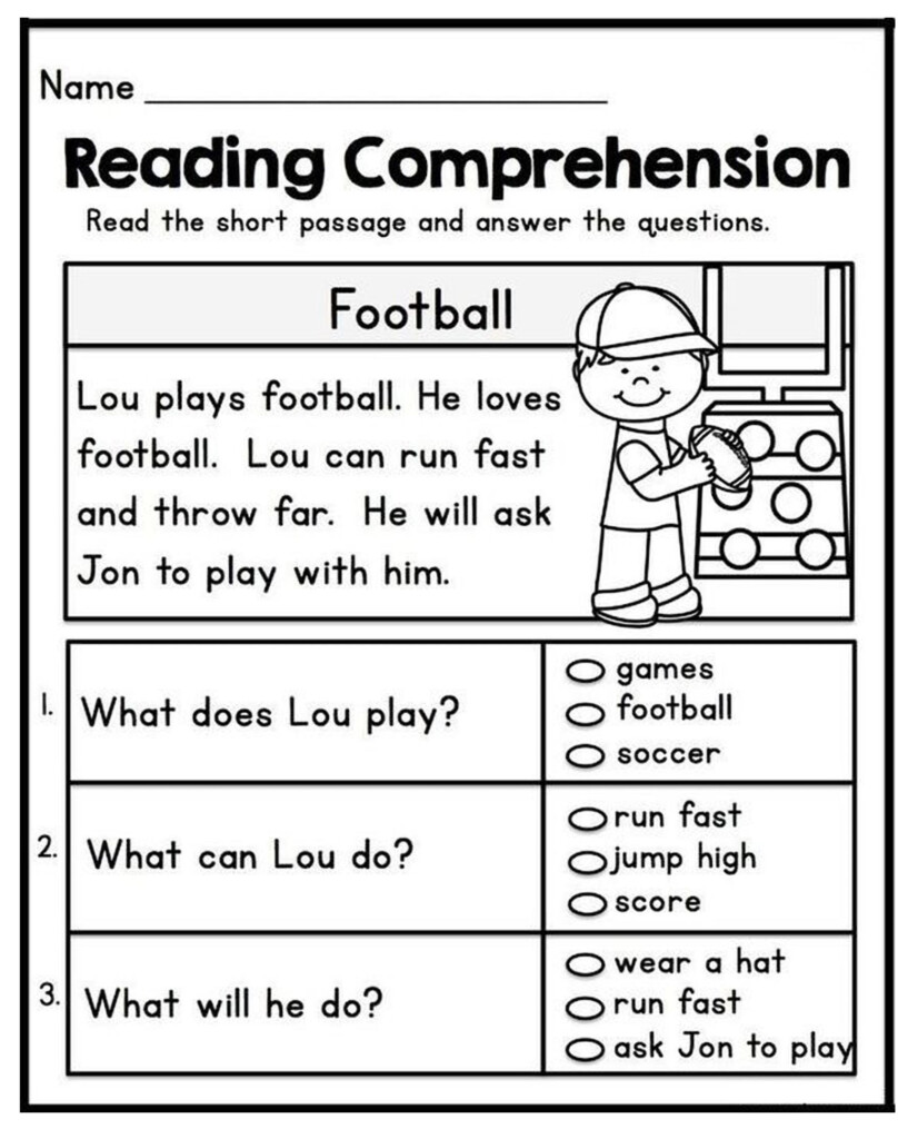 1st Grade Reading Comprehension Worksheets Printable PDF Worksheet Hero