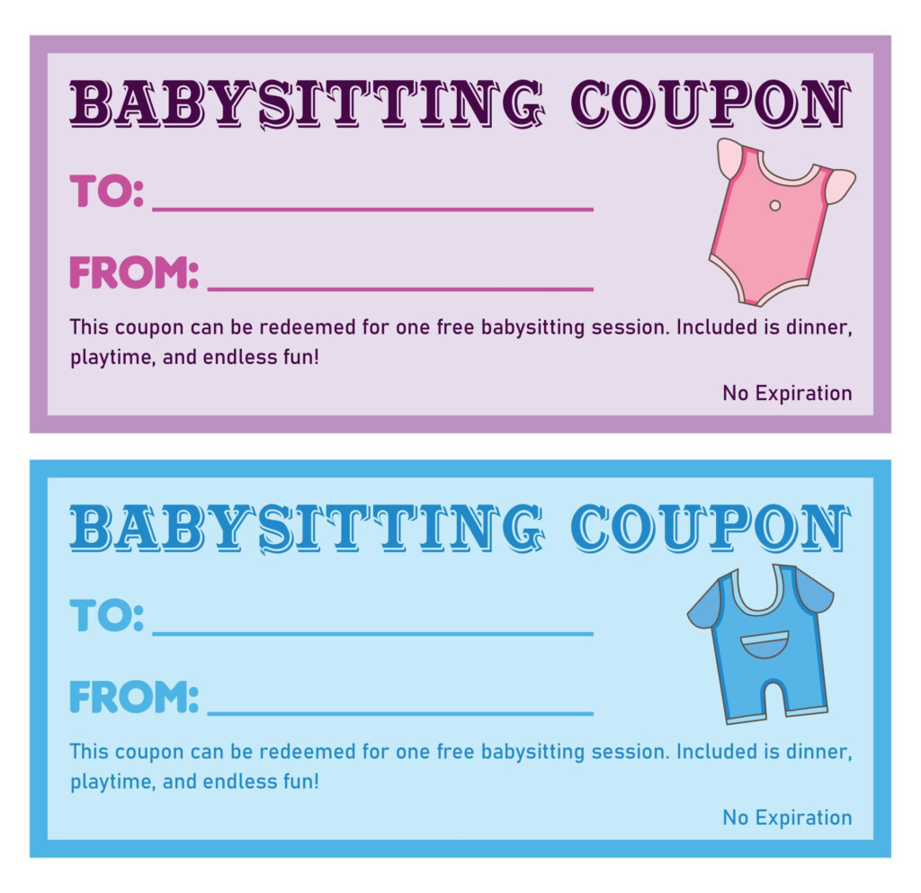 20 Free Printable Babysitting Coupon Book Templates Artofit