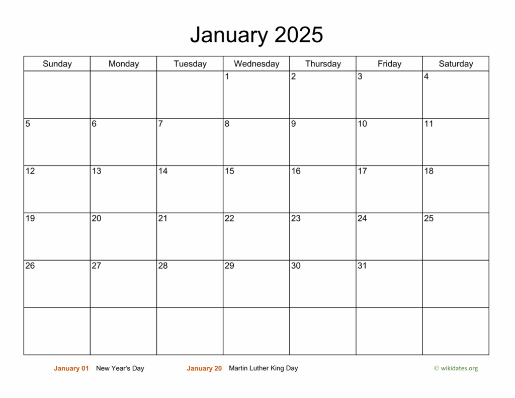 2025 Calendar Free Printable Monthly Finn McCormick