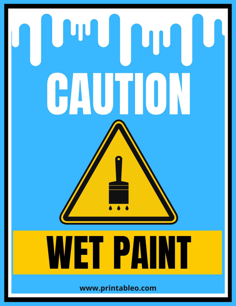26 Printable Wet Paint Signs For Temporary Use Free PDF