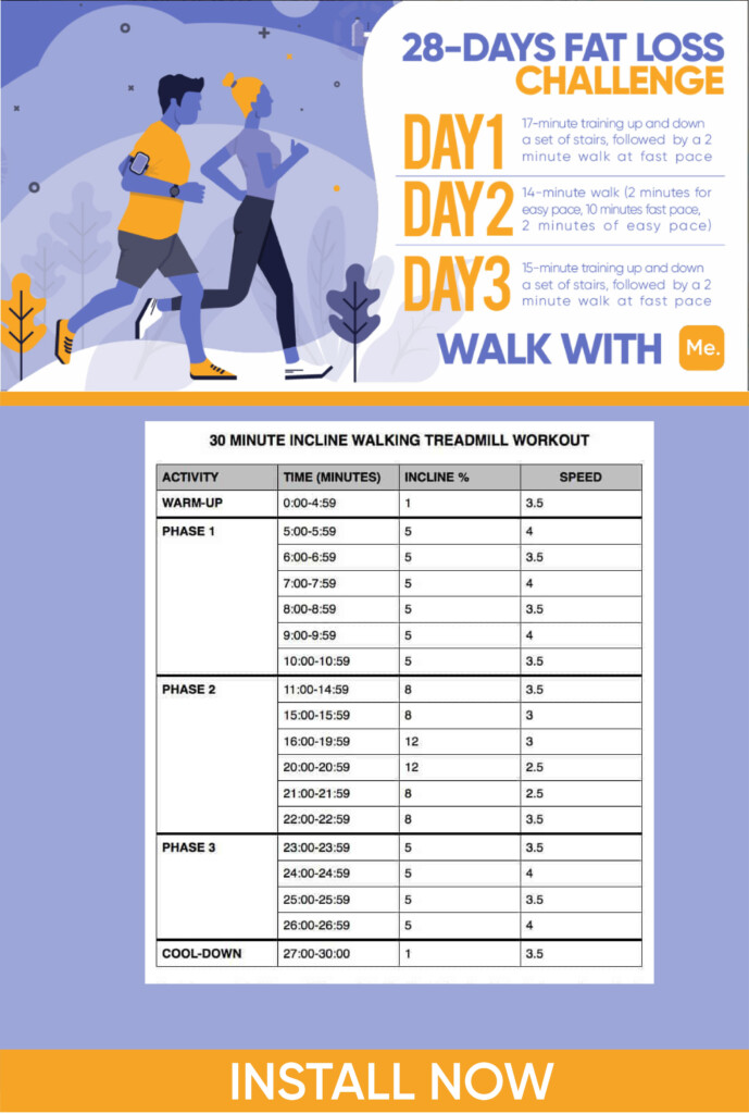 28Day Indoor Walking Challenge Free Printable Educational Printable 