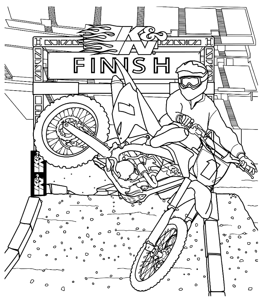 36 Dirt Bike Coloring Pages Free Printable For Kids And Adults
