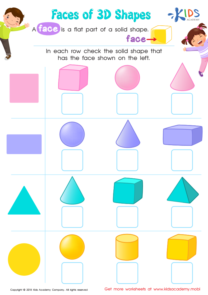 3d Shapes Worksheets 2nd Grade 3d Shapes Worksheets K5 Learning 