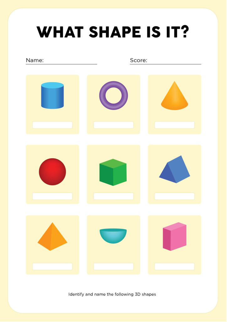 3D Shapes Worksheets Kindergarten 10 Free PDF Printables Printablee