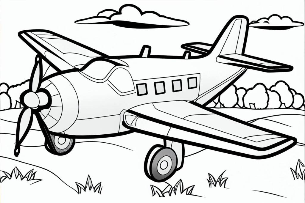  40 Airplane Coloring Pages Free Printable Images Eggradients