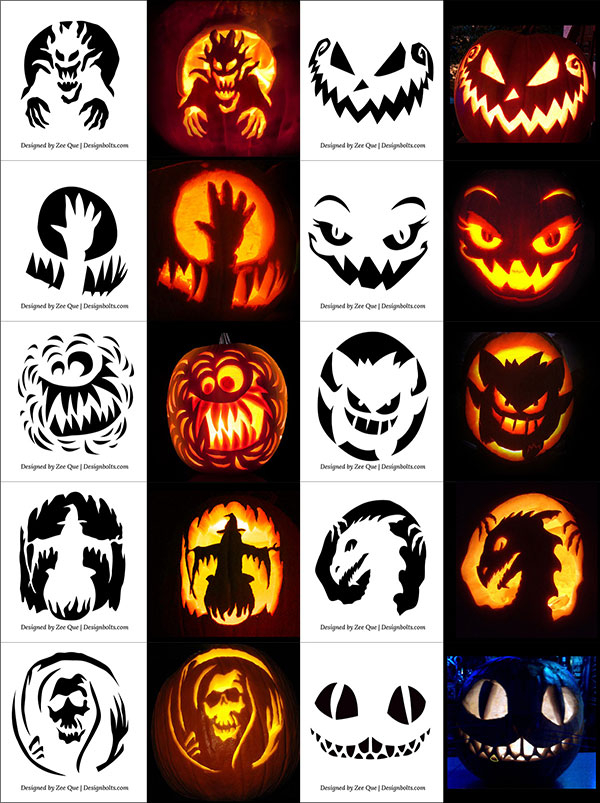 420 Free Printable Halloween Pumpkin Carving Stencils Patterns 
