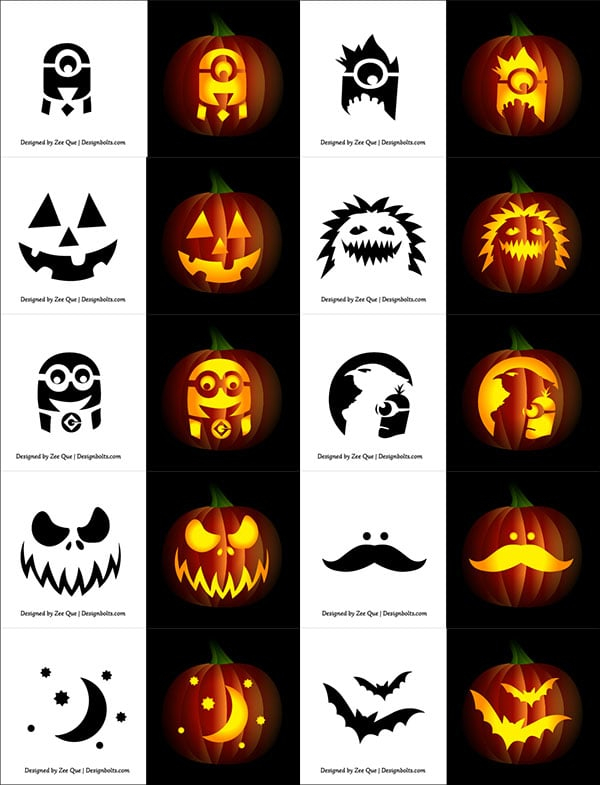 420 Free Printable Halloween Pumpkin Carving Stencils Patterns 
