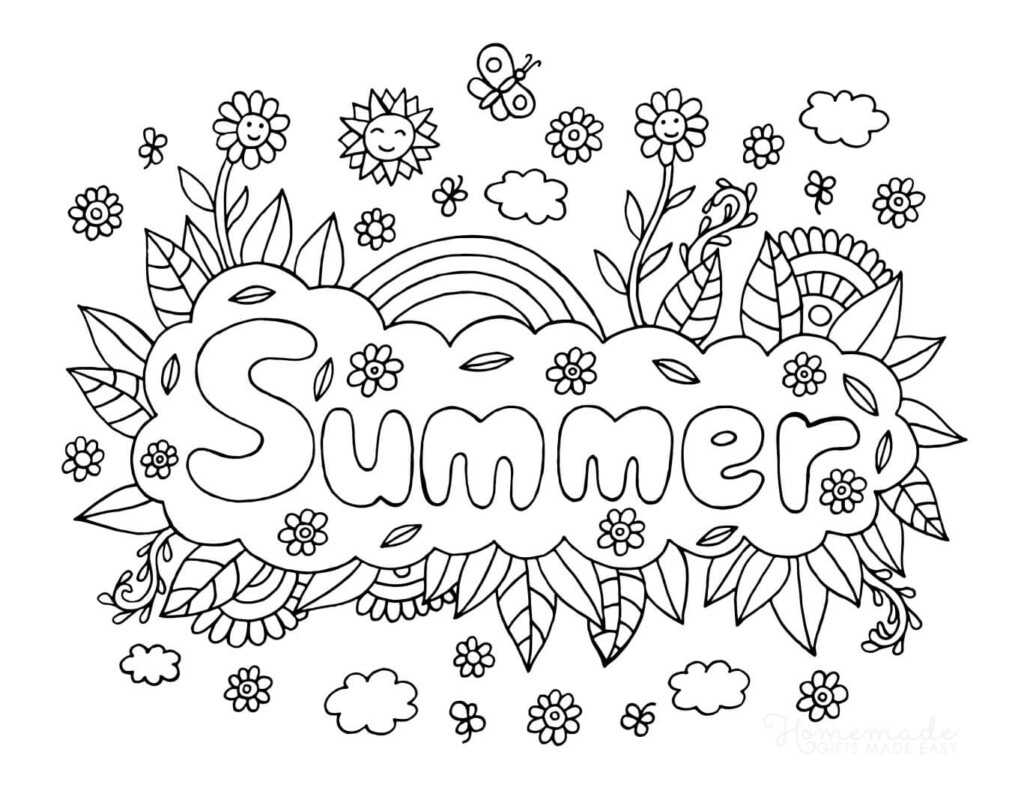 45 Printable Summer Coloring Pages For Adults Kids Happier Human