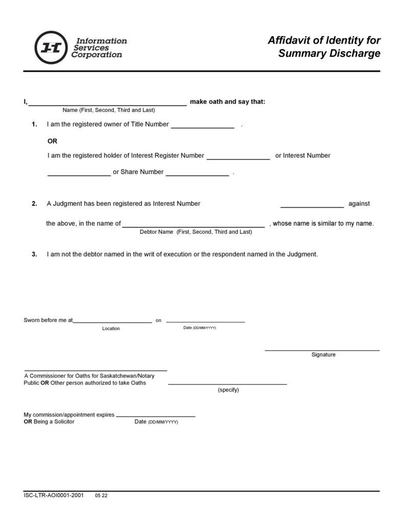 48 Free Affidavit Of Identity Forms MS Word TemplateLab
