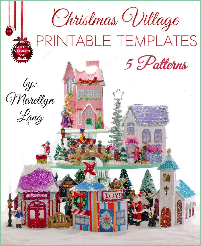 5 Christmas Village House Templates To Print DIY With Paper Similar 