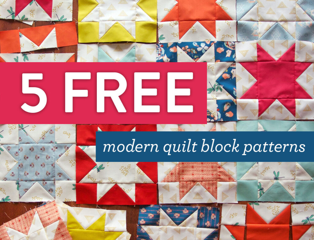 5 Free Modern Quilt Block Patterns Suzy Quilts