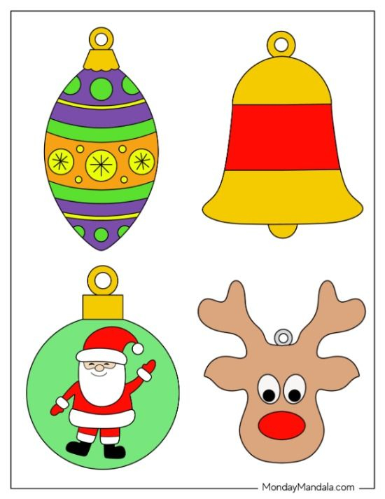 52 Printable Christmas Ornaments Free PDF Templates Printable 