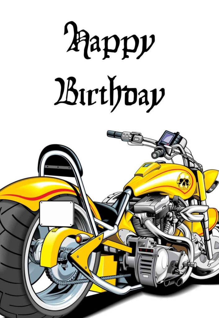 6 Harley Davidson Printable Birthday Cards free PRINTBIRTHDAY CARDS
