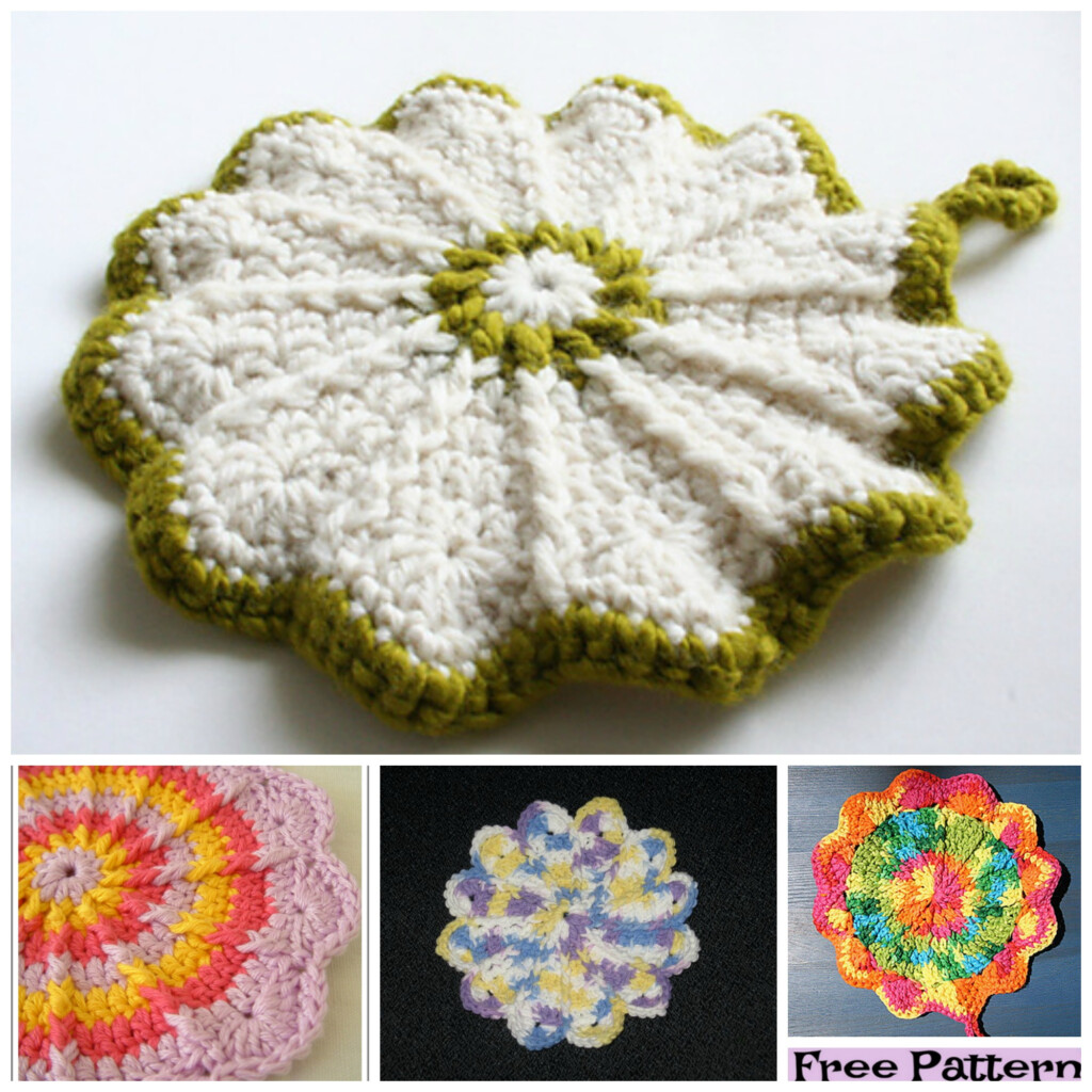 6 Pretty Crochet Hot Pads Free Patterns DIY 4 EVER