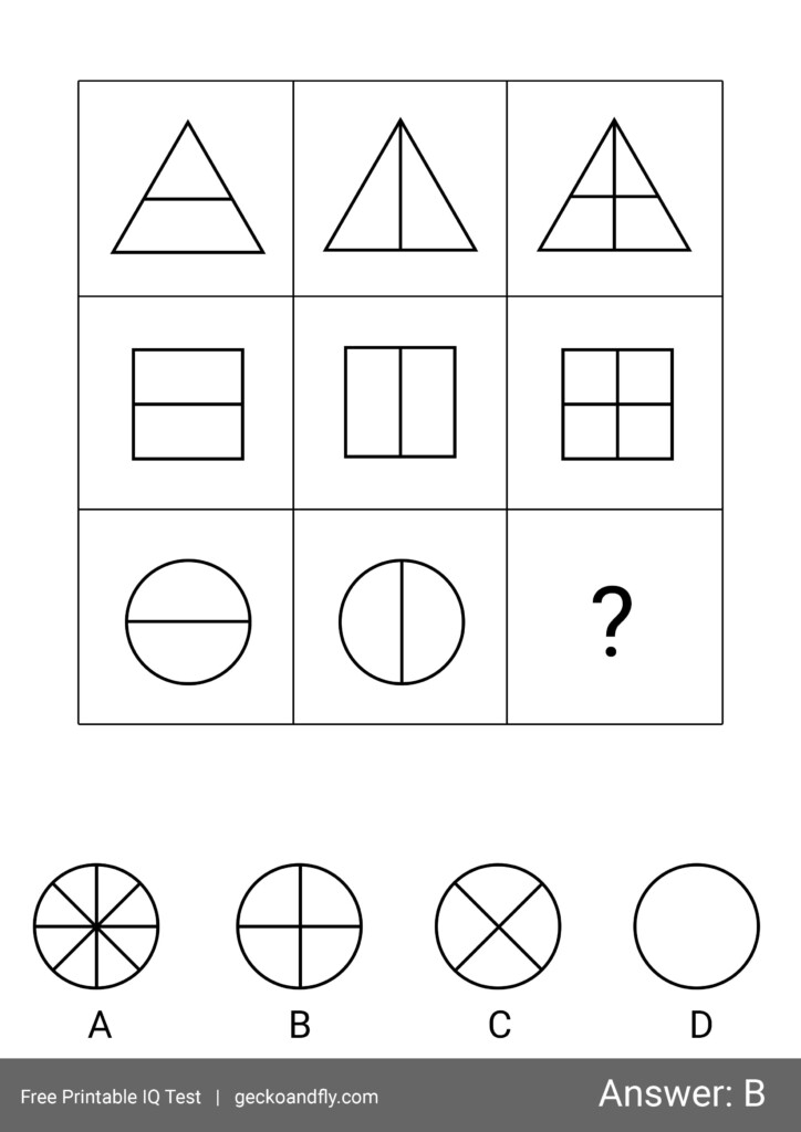 60 Free Printable IQ Test For Kids From 5 To 16 Years Old Part 1 
