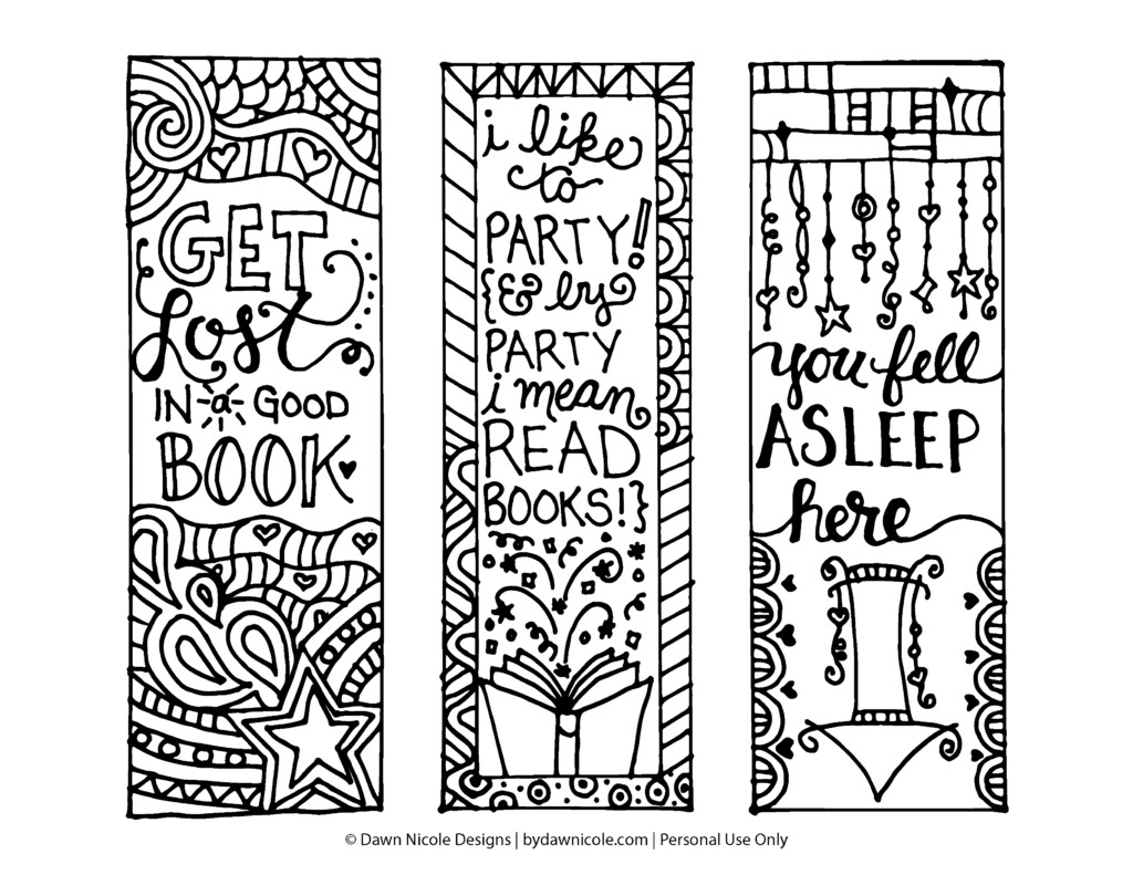 8 Best Images Of Bookmark Adult Coloring Printables Free Printable 