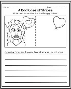 A Bad Case Of Stripes Writing Response By Criselda Cardona TpT