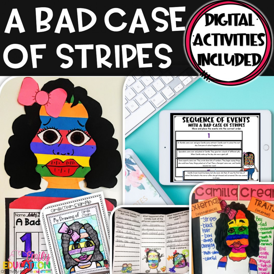 A Bad Case Of The Stripes Coloring Page Printable PDF Template
