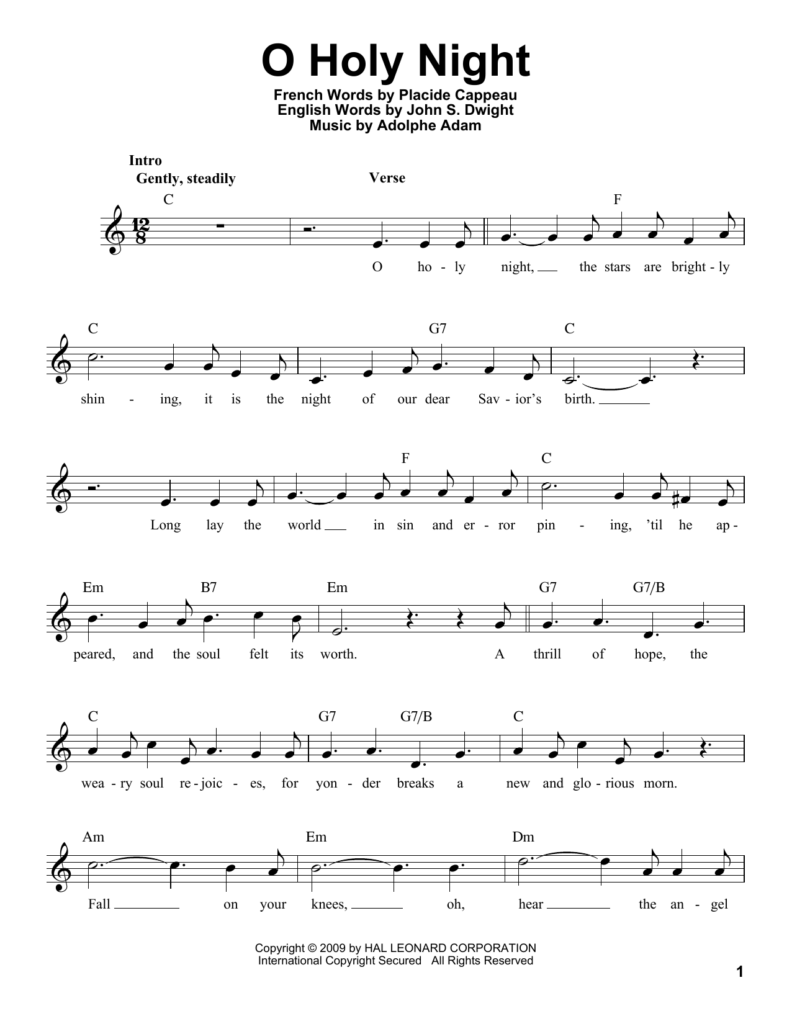 Adolphe Adam O Holy Night Sheet Music