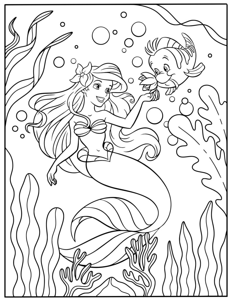 Ariel Coloring Pages Free Printable At Tancannonblog Blog