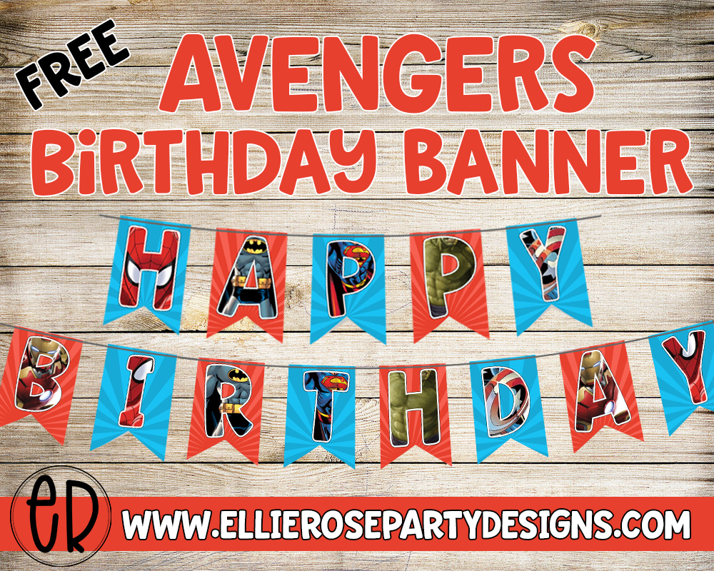 Avengers Happy Birthday Banner Free Printable