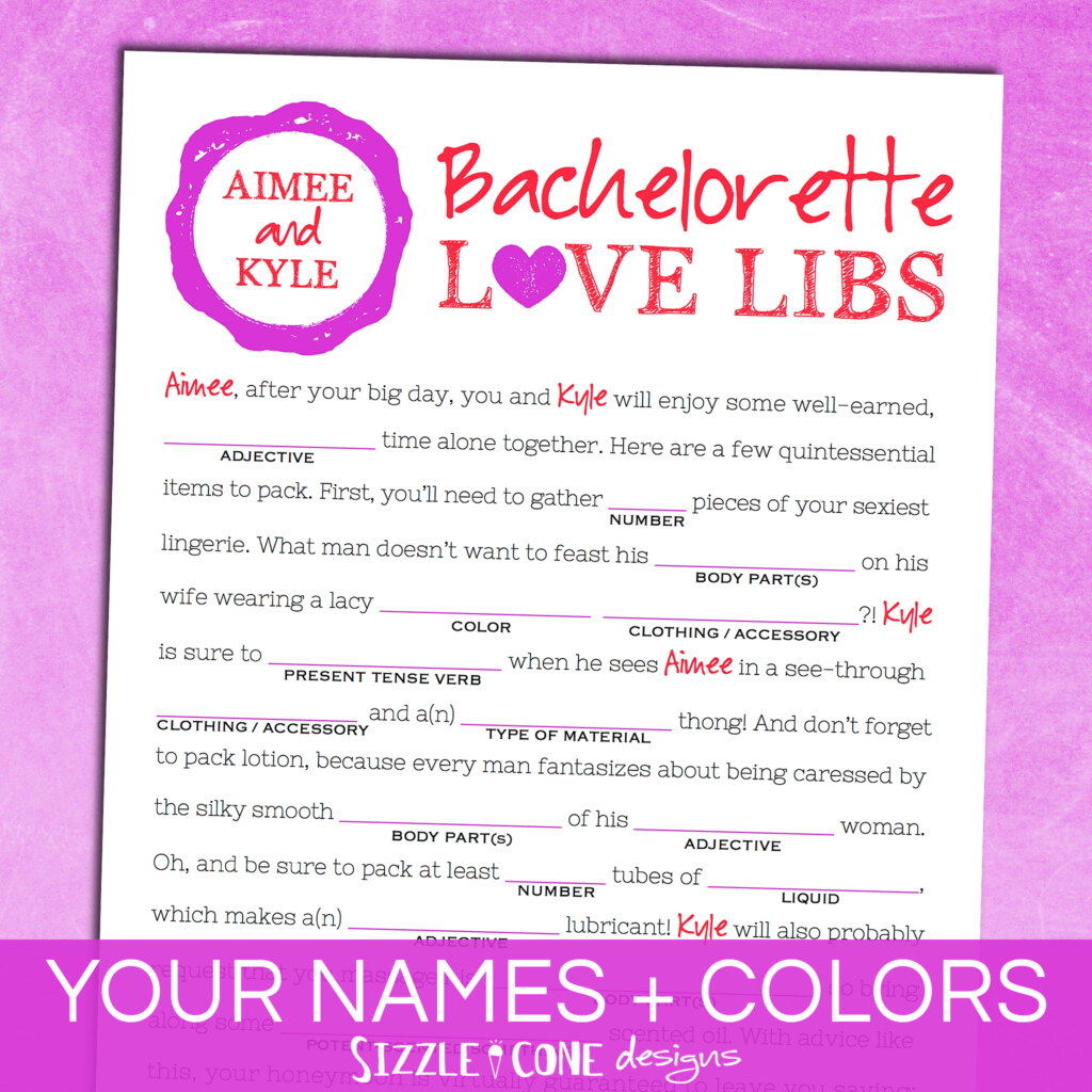 Bachelorette Mad Libs Printable Free Printable Mad Libs