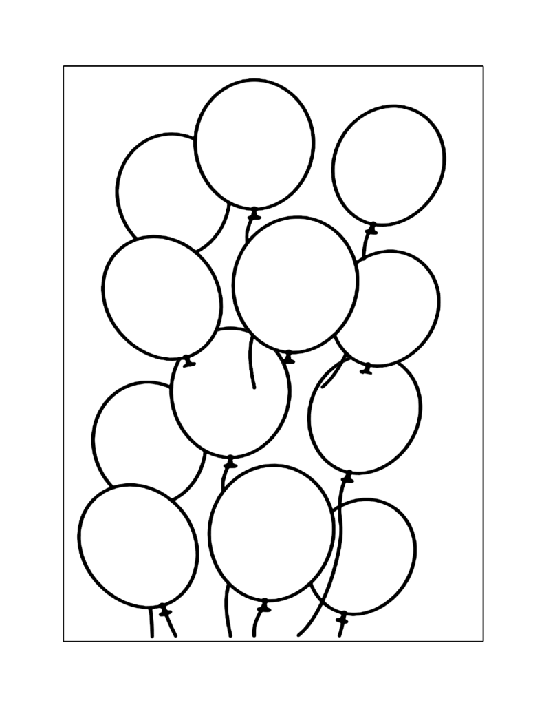 Balloon Coloring Pages Free Printable