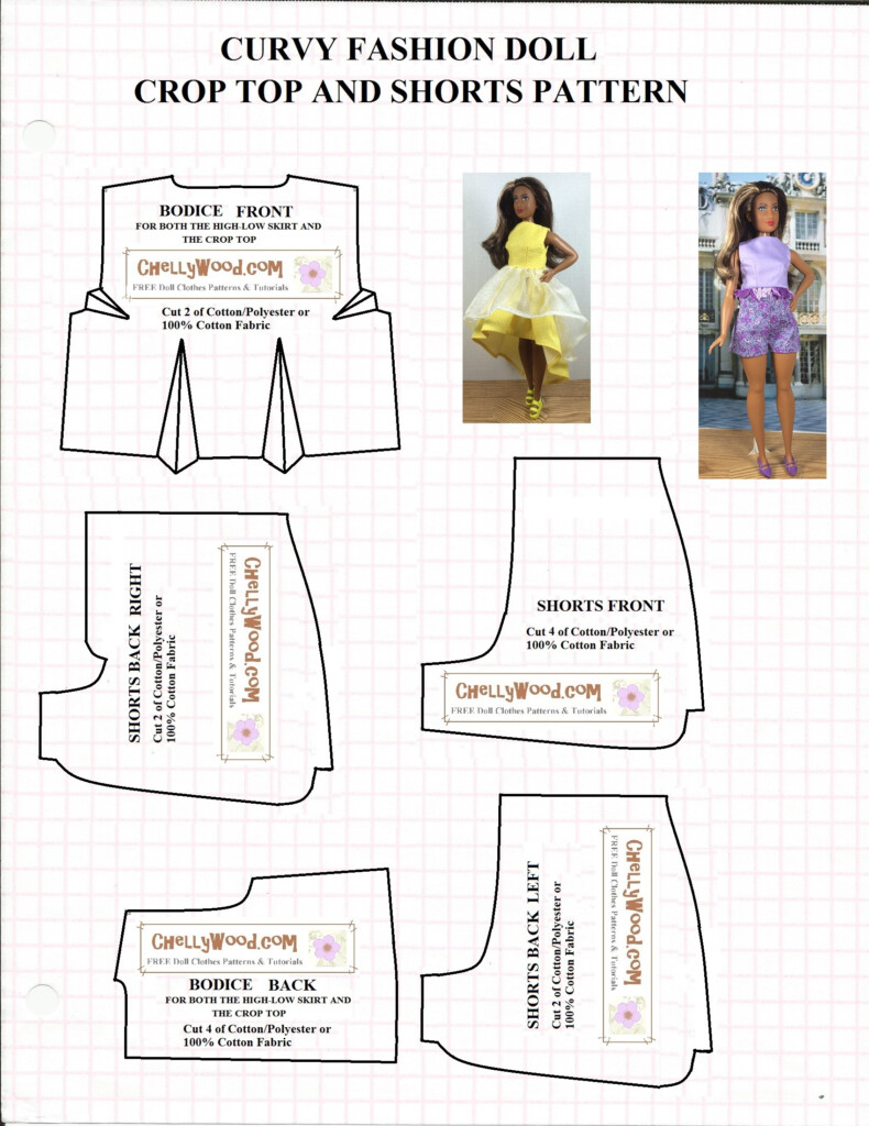 Barbie Clothes Printable Patterns Clothing Patterns For Barbie Dolls 