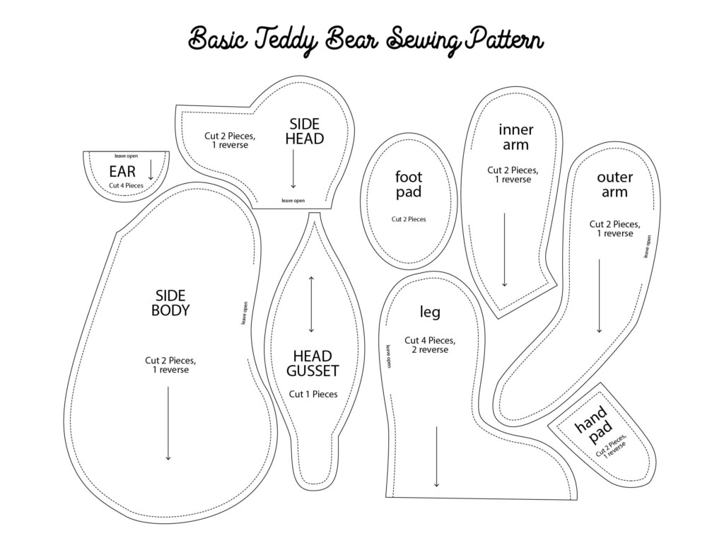 Beginner Memory Bear Sewing Pattern Free Printable Printable Word 