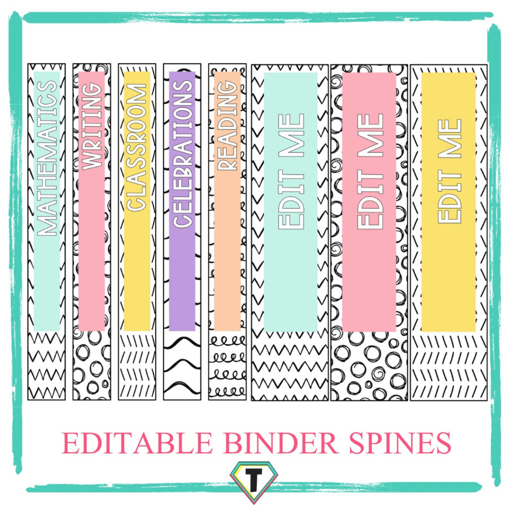 Binder Spine Printables At Taremmanuelblog Blog
