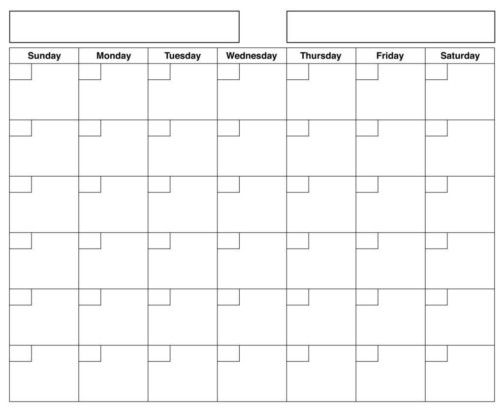 Blank Calendar 10 Free PDF Printables Printablee