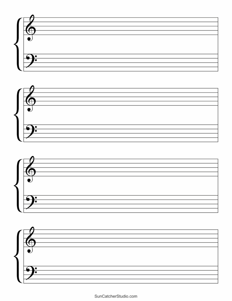 Blank Sheet Music Free Printable Staff Paper Free Printables 