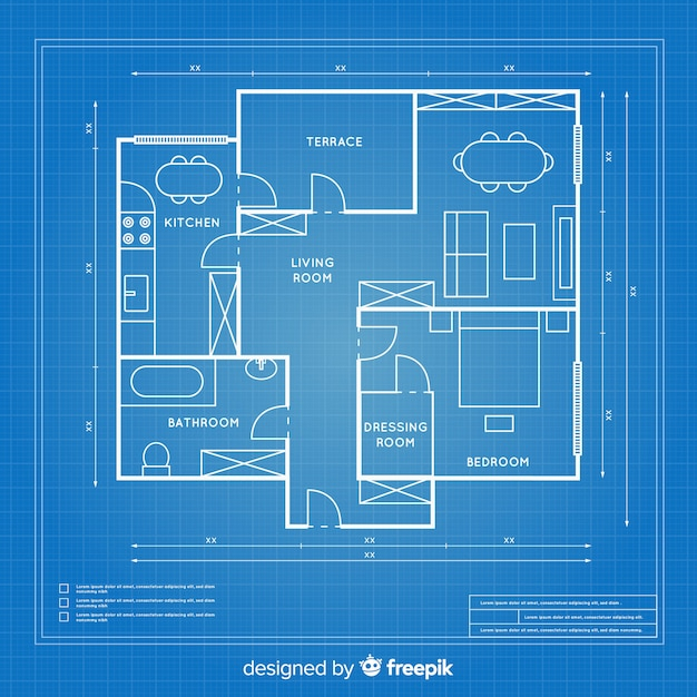 Blueprint House Floor Plan House Design Ideas