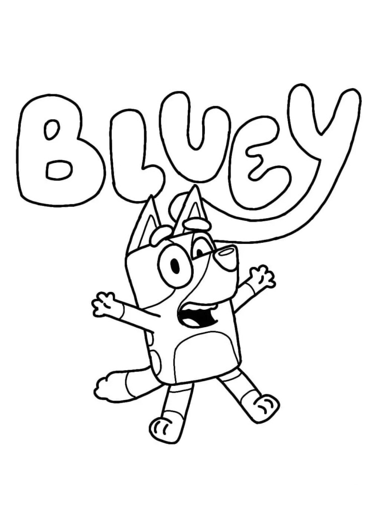 Bluey Coloring Pages Printable Pdf Coloringfolder