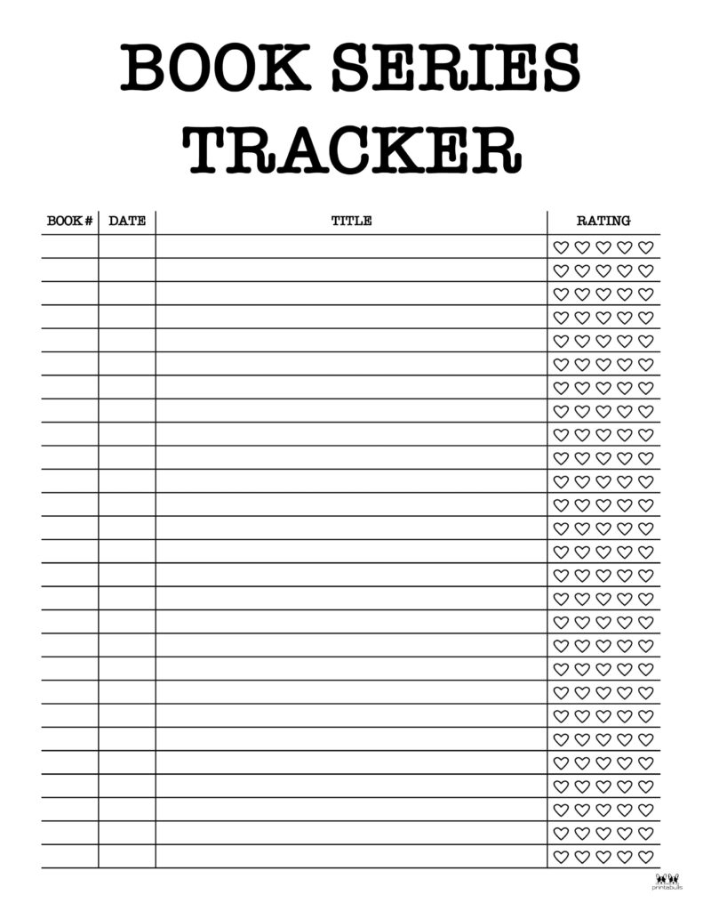Book Trackers 15 FREE Trackers Printabulls