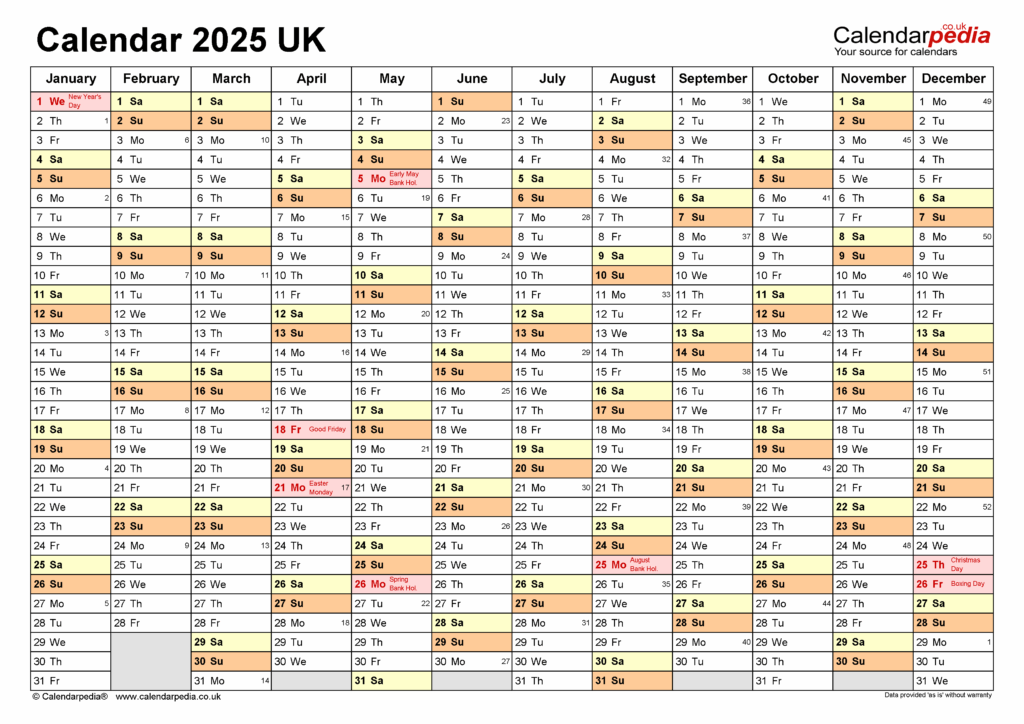 Calendar For 2025 Uk Finn OLoghlen