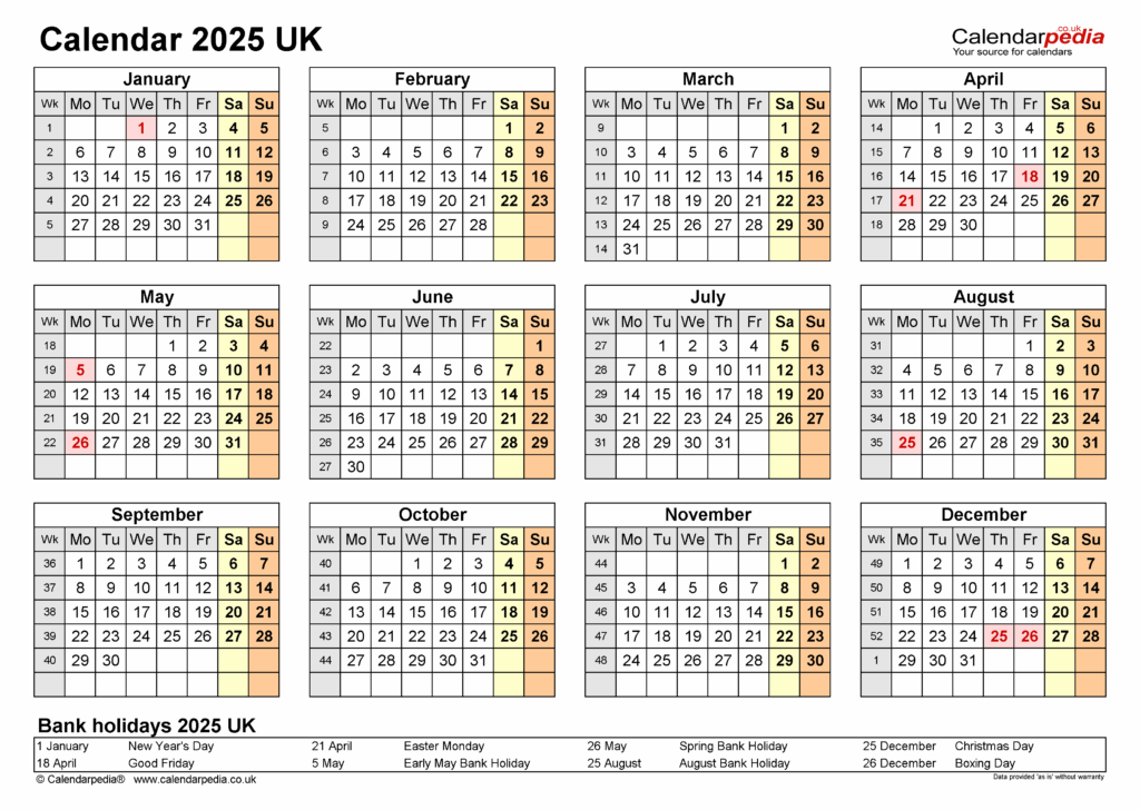 Calendars 2025 Free Printable With Holidays Uk Zoe B Board