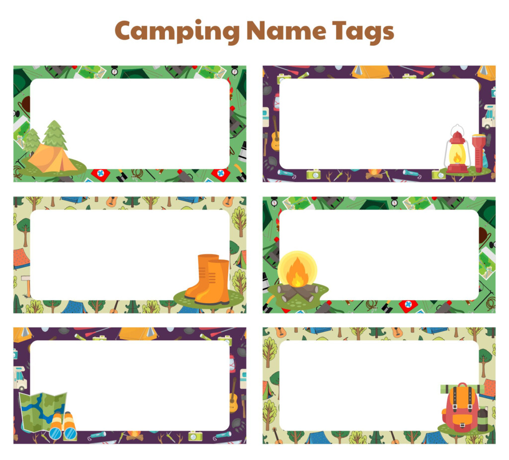 Camping Name Tags Printable Free Printable Templates