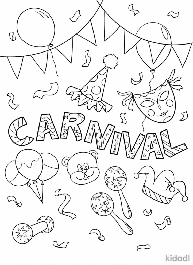 Carnival Free Printable Coloring Page Free Printable Coloring Pages