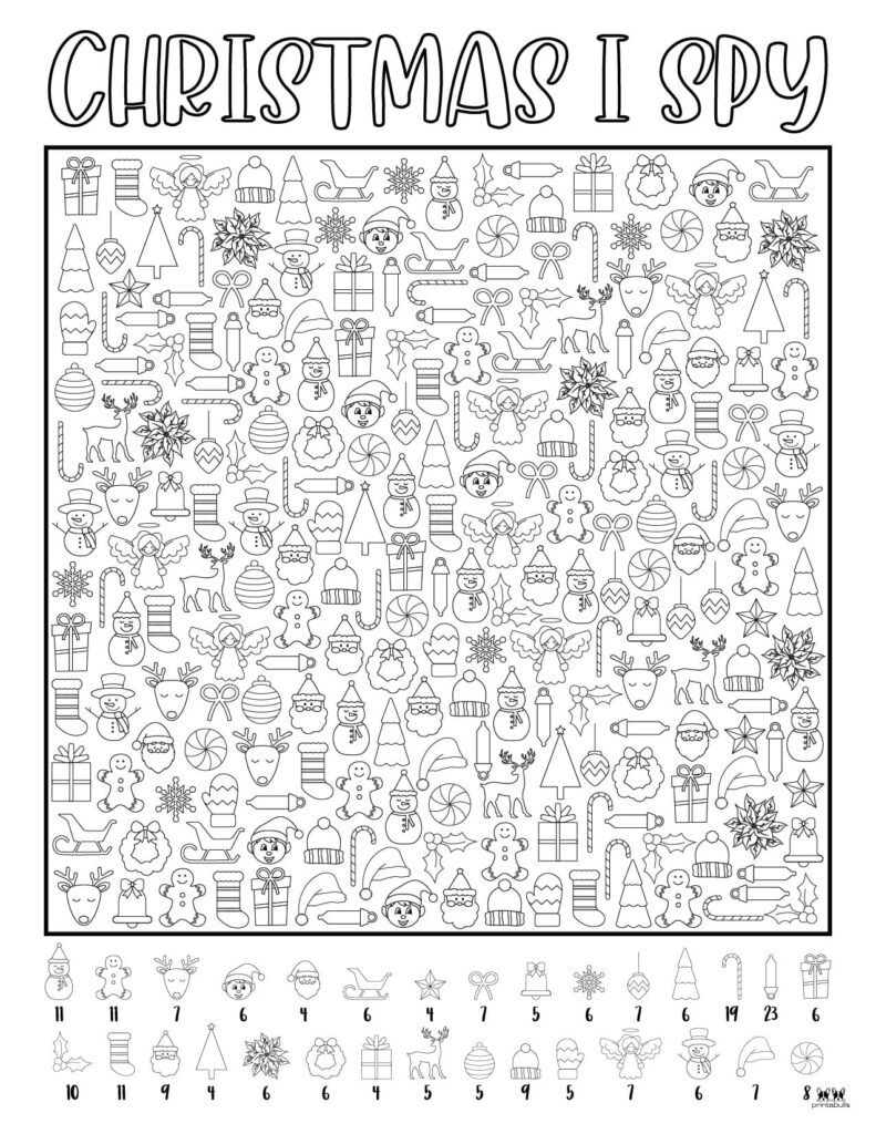 Christmas I Spy 8 FREE Printables PrintaBulk